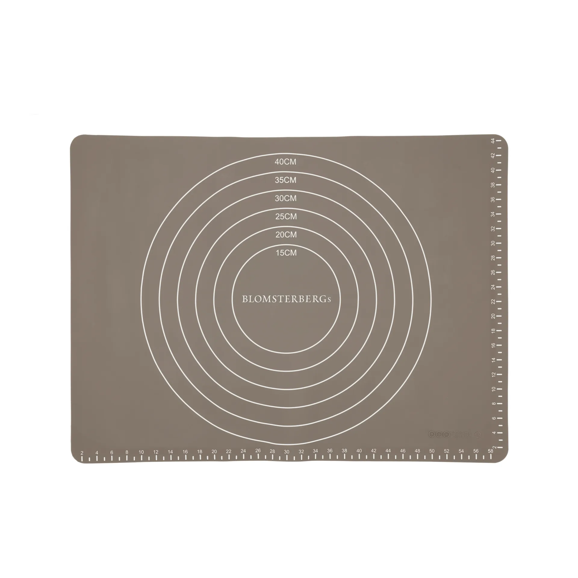 Blomsterbergs bakeplate med mål, Latte, silikon, 45x60 cm Blomsterbergs