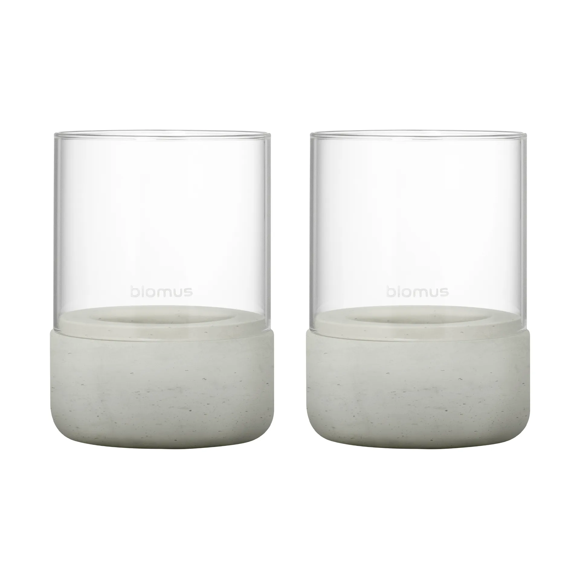 Calma Telysholder Ø 7 cm 2-pakning, Light grey blomus
