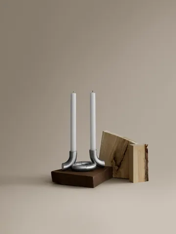 Doodle lysestake 2‑pakning - Matt rustfritt stål - blomus