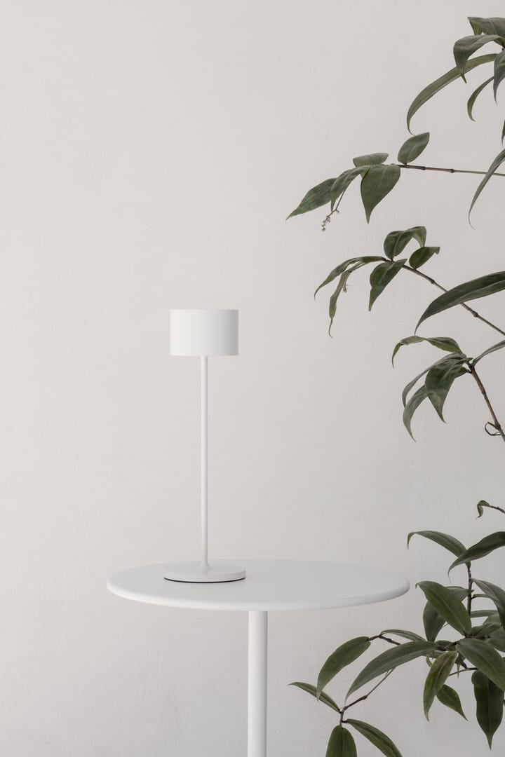Farol mobil LED-lampe 33 cm, Hvit blomus