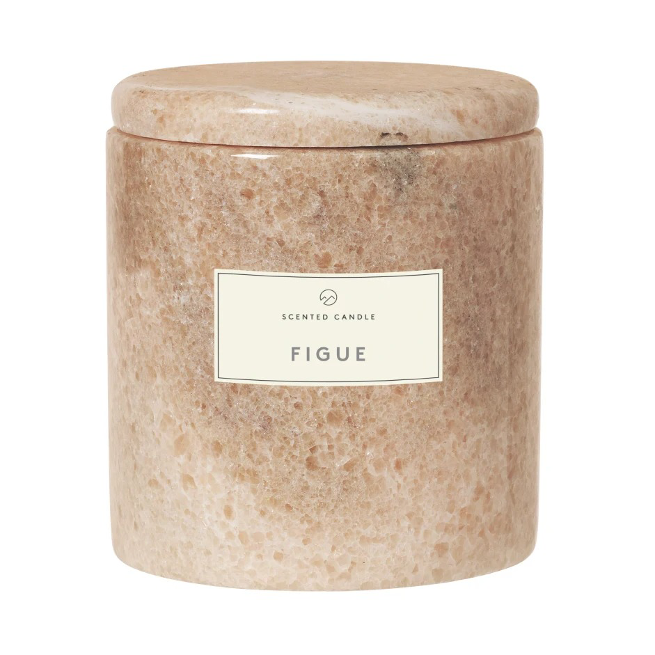 blomus Frable duftlys marmor Ø 10 cm Indian tan-fiken