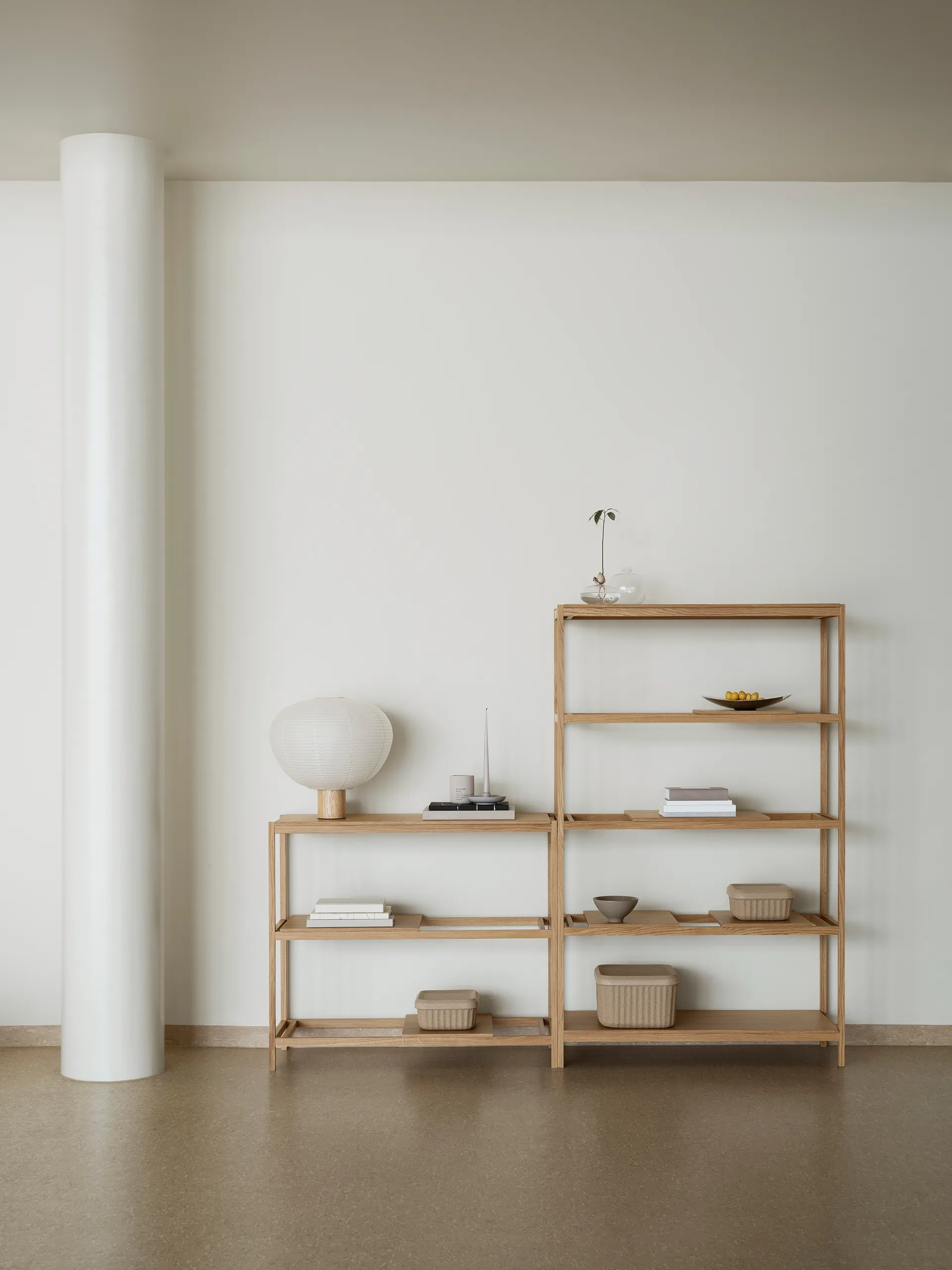 Kami bordlampe, Eik, Ø46 cm blomus