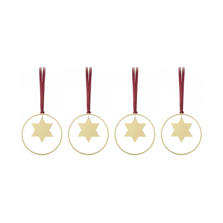 KITAI julhänge 8,5 cm 4-pakning, Stars blomus