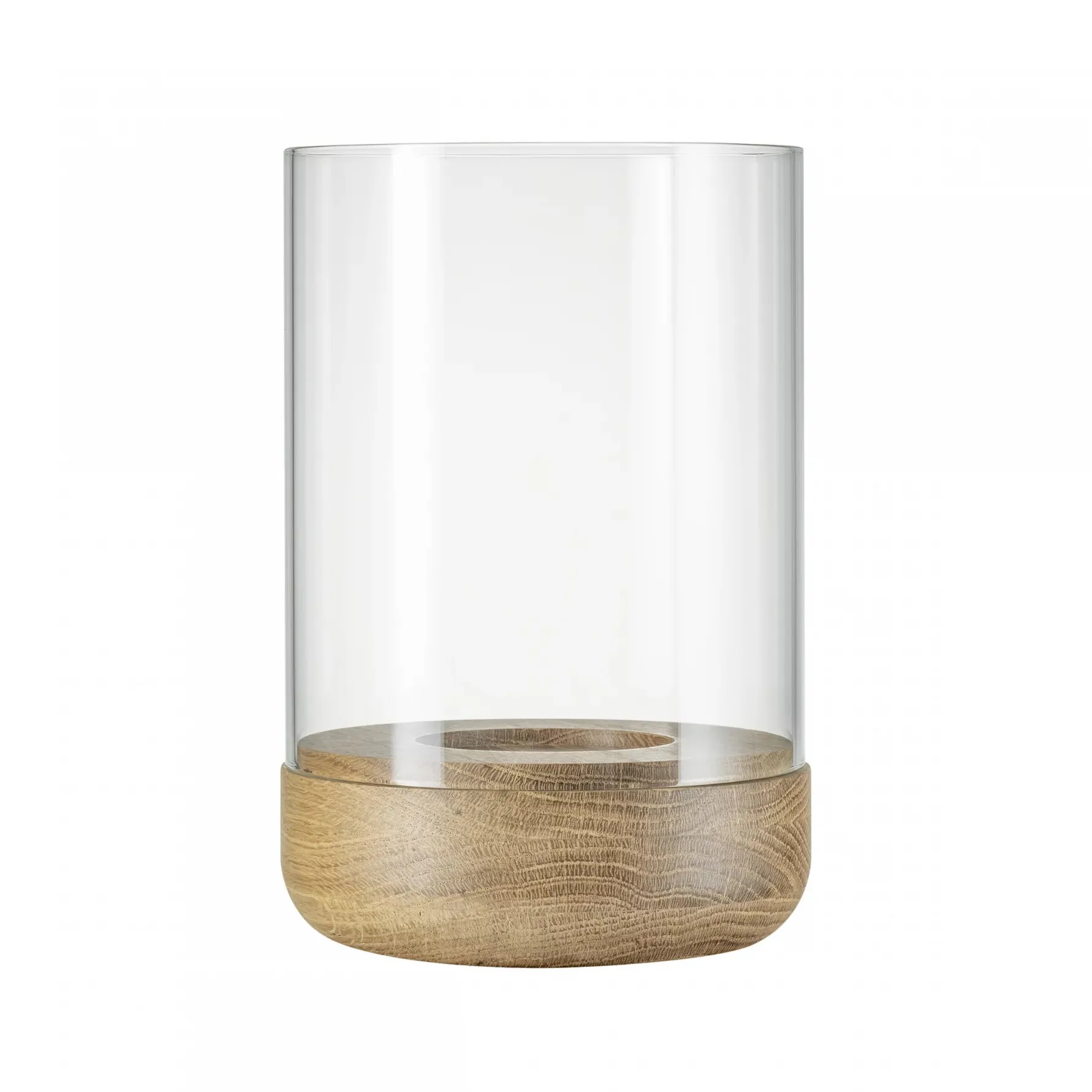 Lanto lanterne lyslykt L Ø 15 cm, Transparent-oak blomus