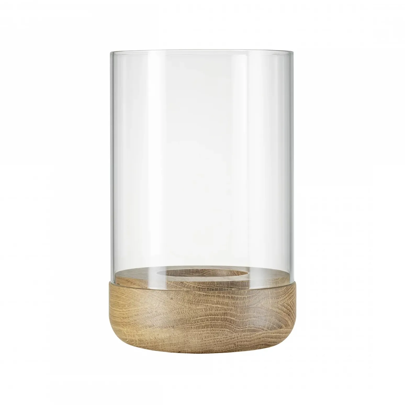 Lanto lanterne lyslykt M Ø 12 cm, Transparent-oak blomus