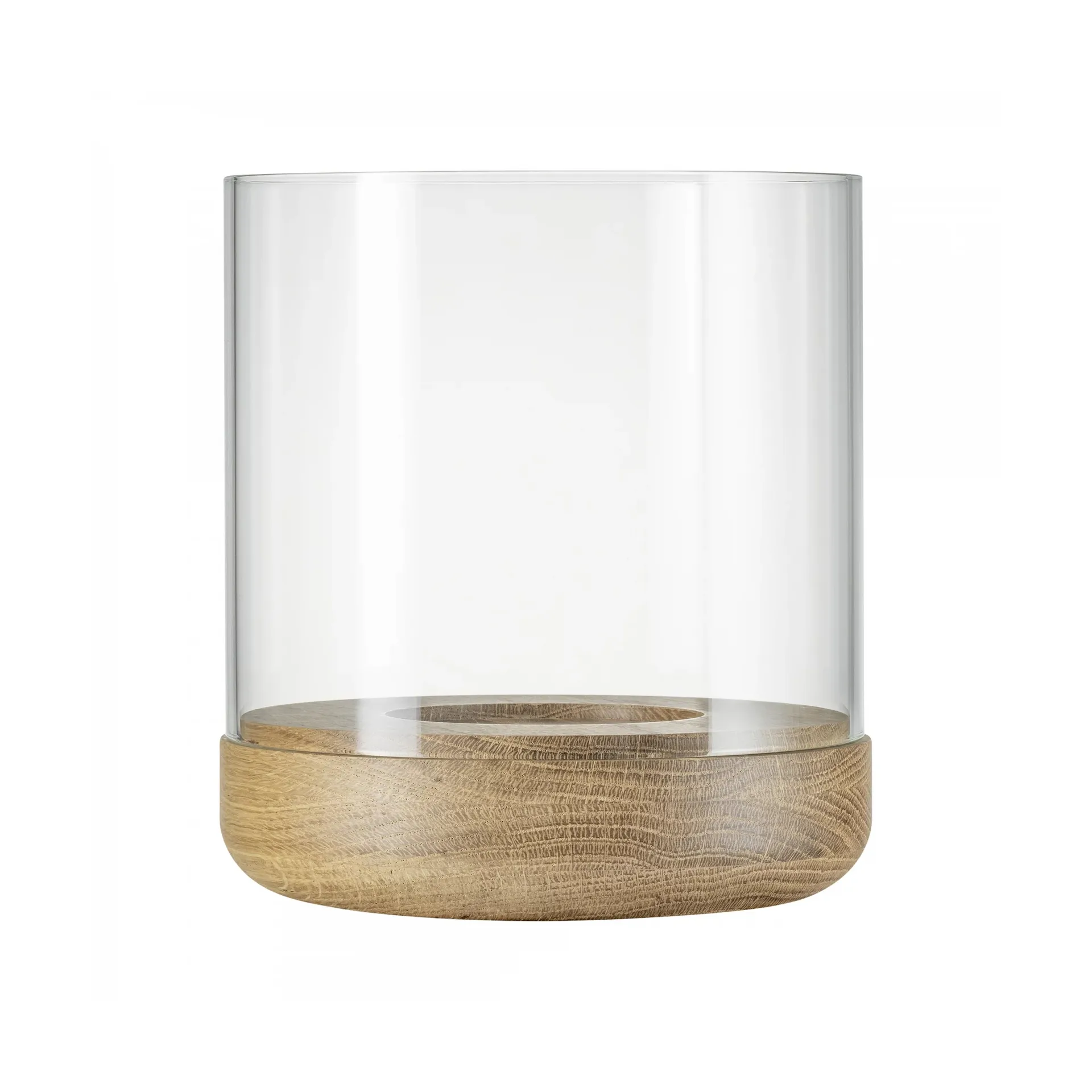 Lanto lanterne lyslykt XL Ø 26,5 cm, Transparent-oak blomus