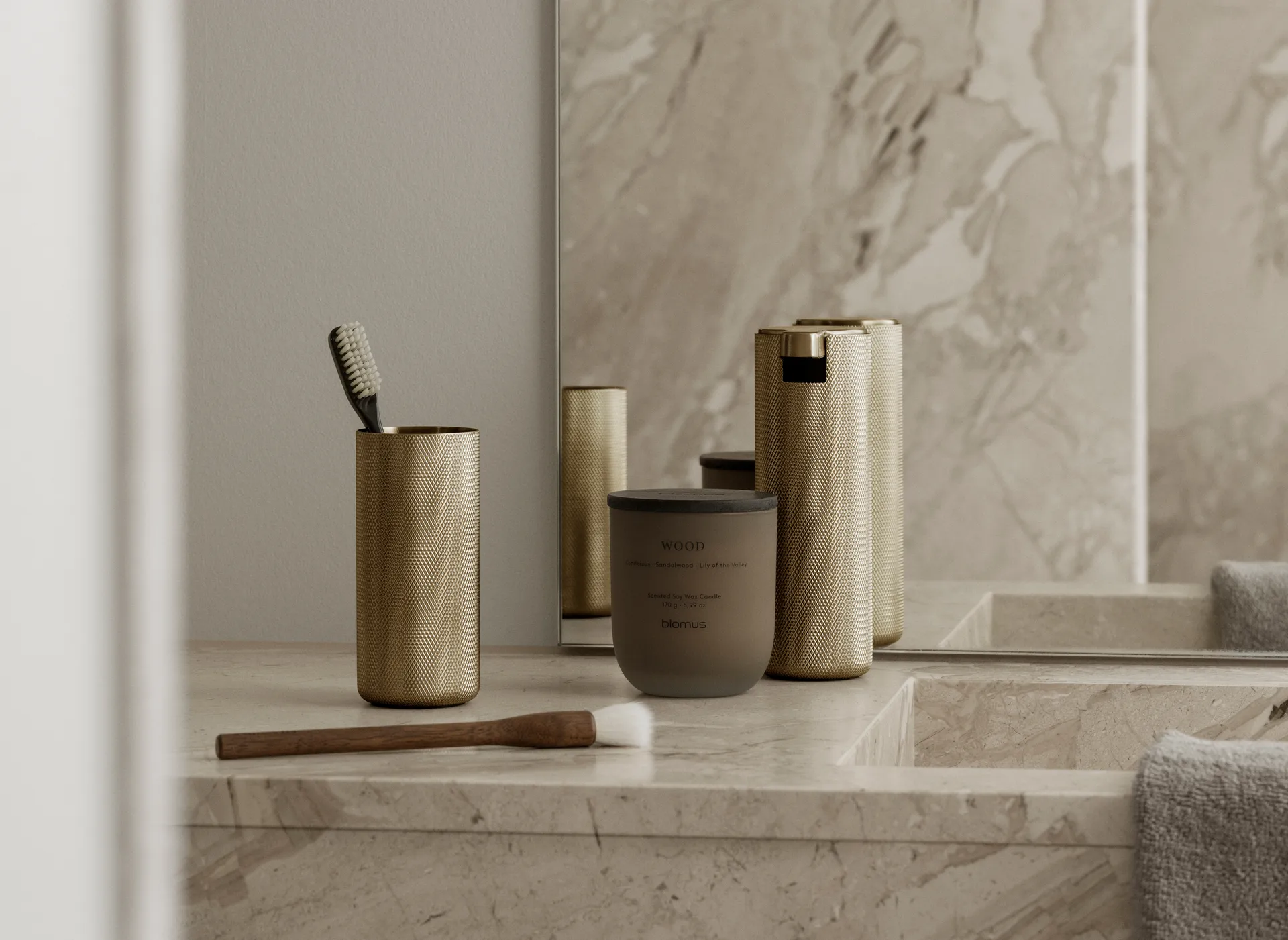 Modo Rof såpepumpe, Brass, 165 ml blomus