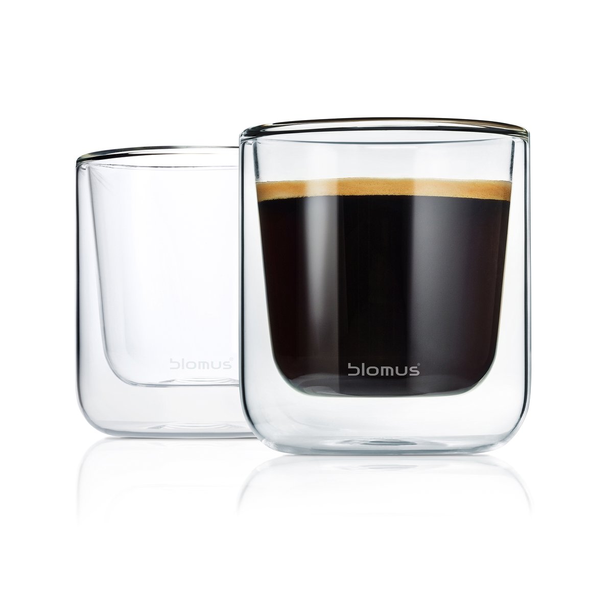 blomus Nero isolerande kaffeglass 2-stk. Klar