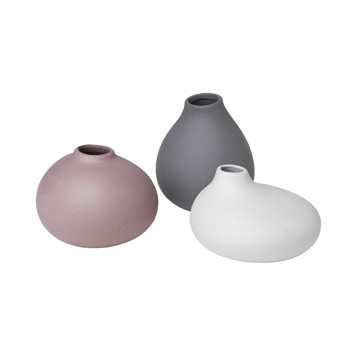 blomus Nona vase 3-pakning Pewter-micro chip-bark