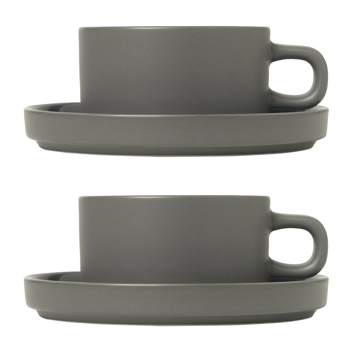 blomus Pilar tekopp med fat 2-stk. Pewter