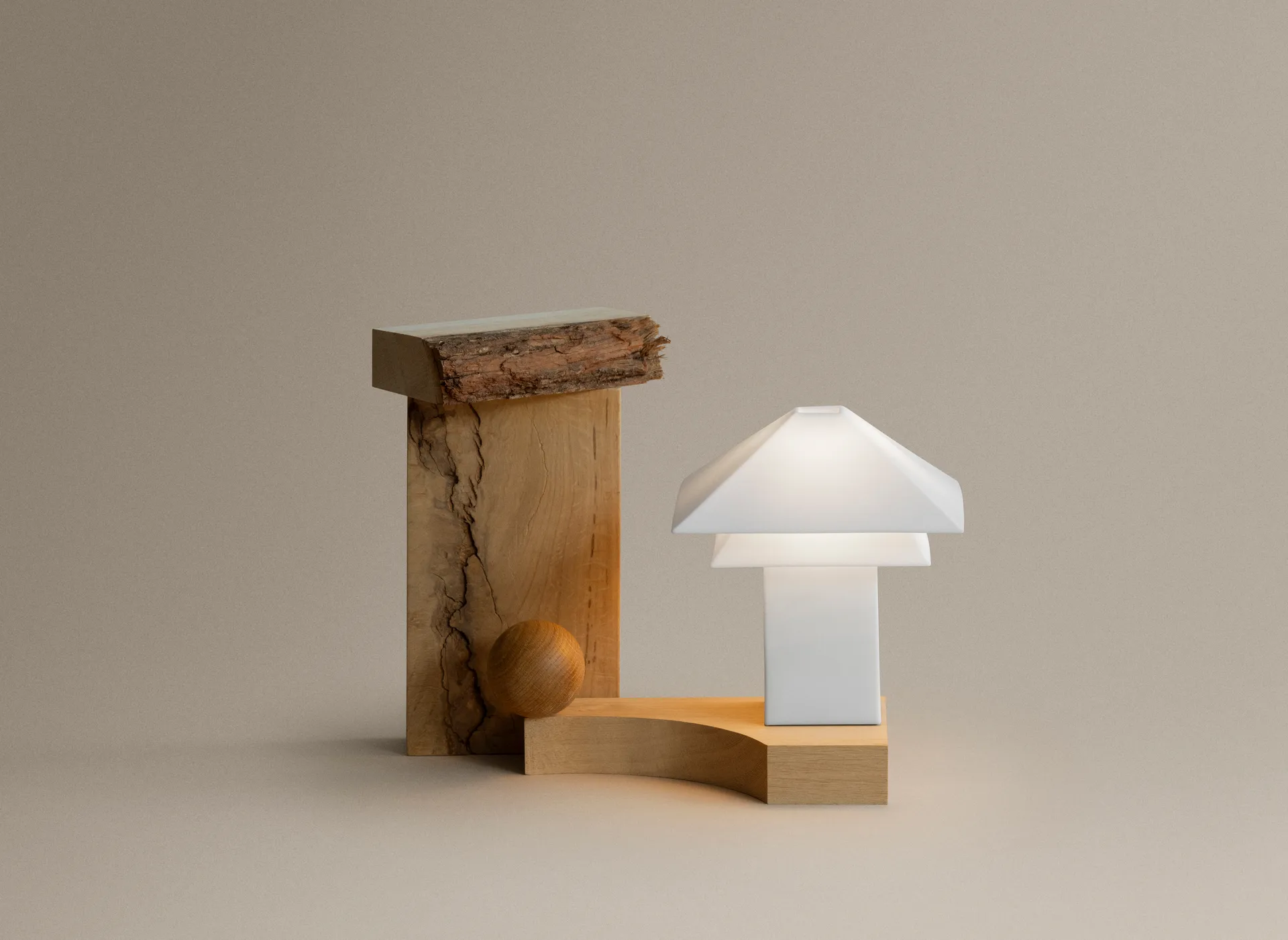 Sanaka bordlampe portabel, White blomus