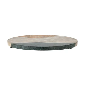 Adelaide skjærefjøl Ø 25 cm - Grønn-hvit-gul marmor - Bloomingville