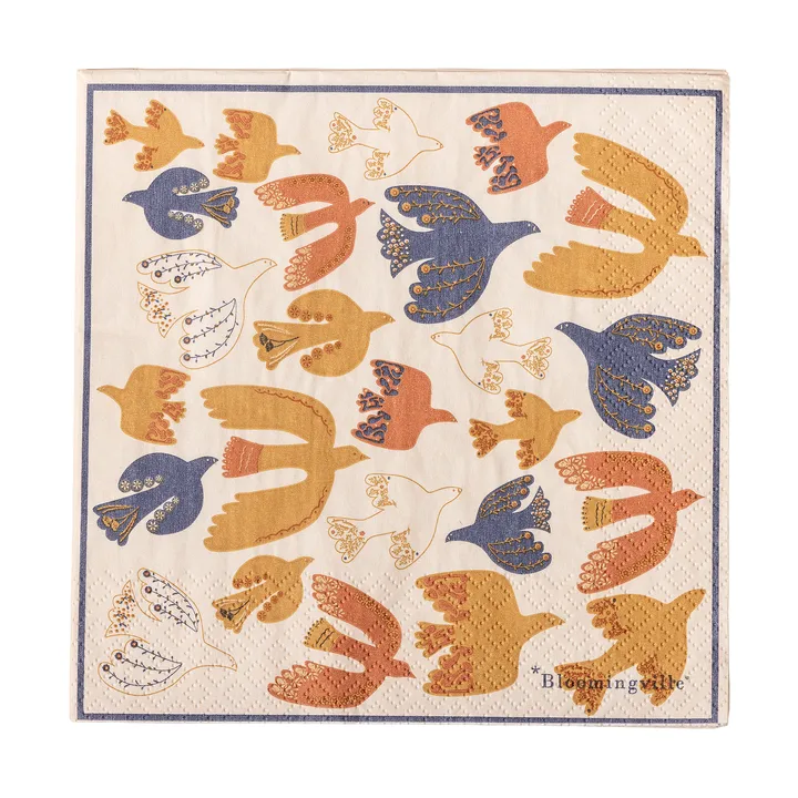 Anniversary papirserviett 20-pakning - Gul - Bloomingville