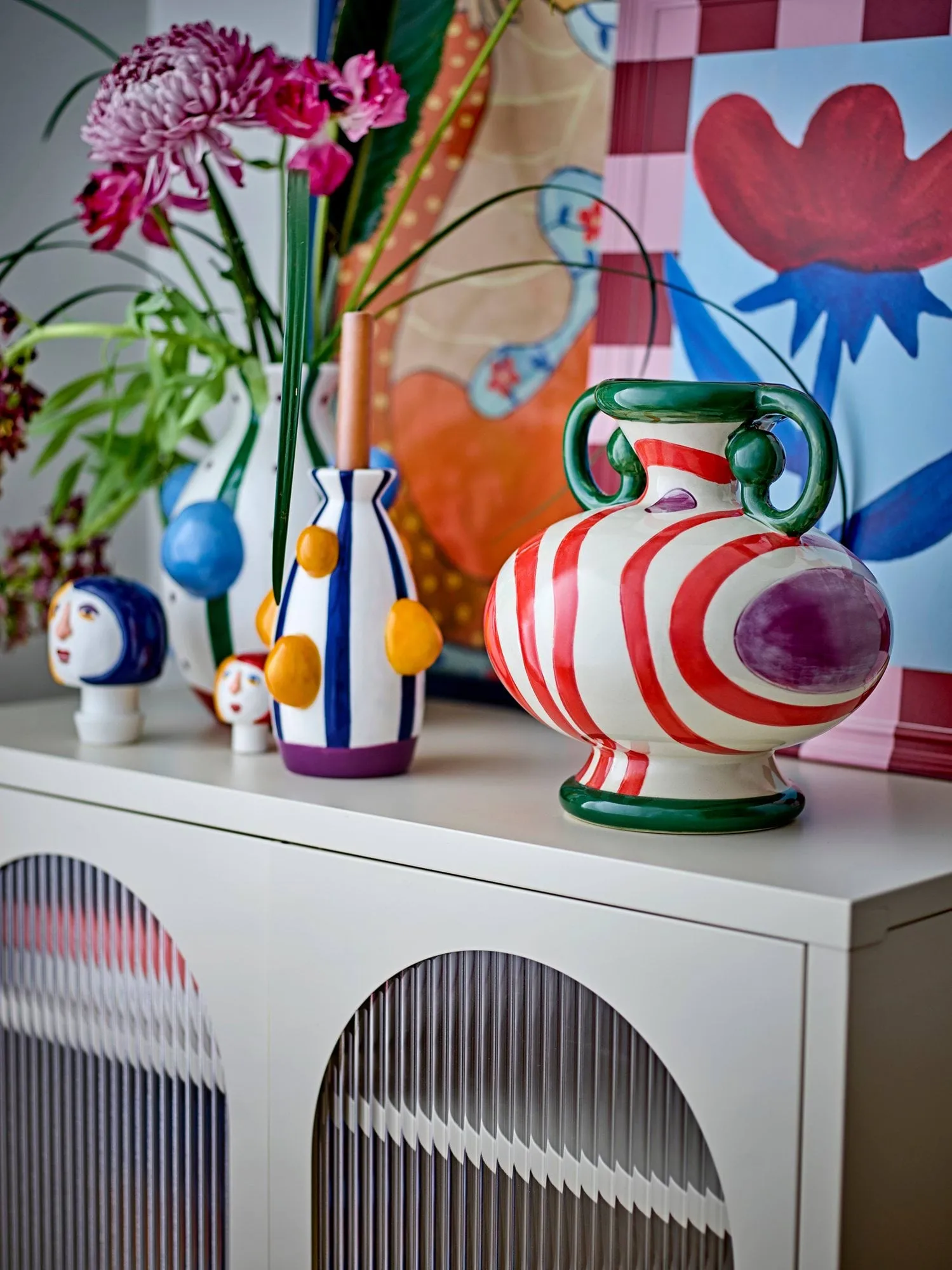 Betiva vase, Multi steintøy Bloomingville