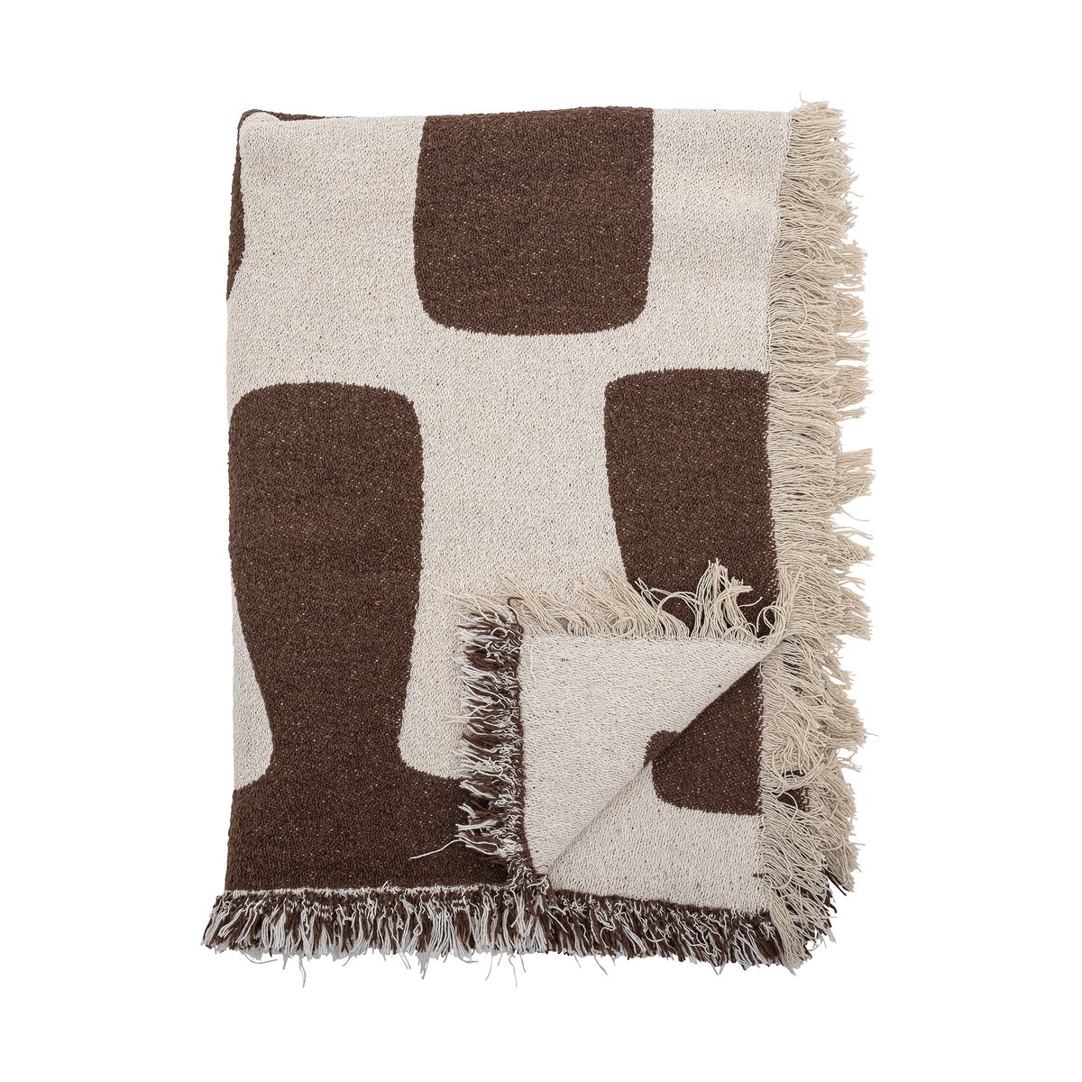 Bloomingville Bilston pledd 130x160 cm Brown