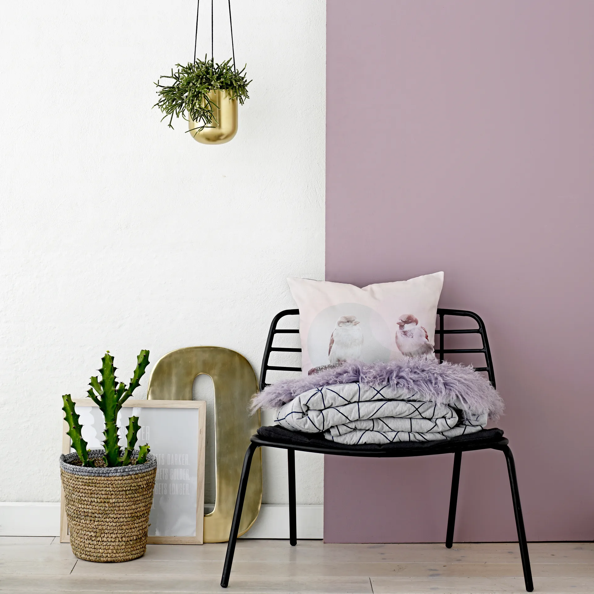 Bloomingville hengende krukke metall Ø13.5 cm, messing Bloomingville