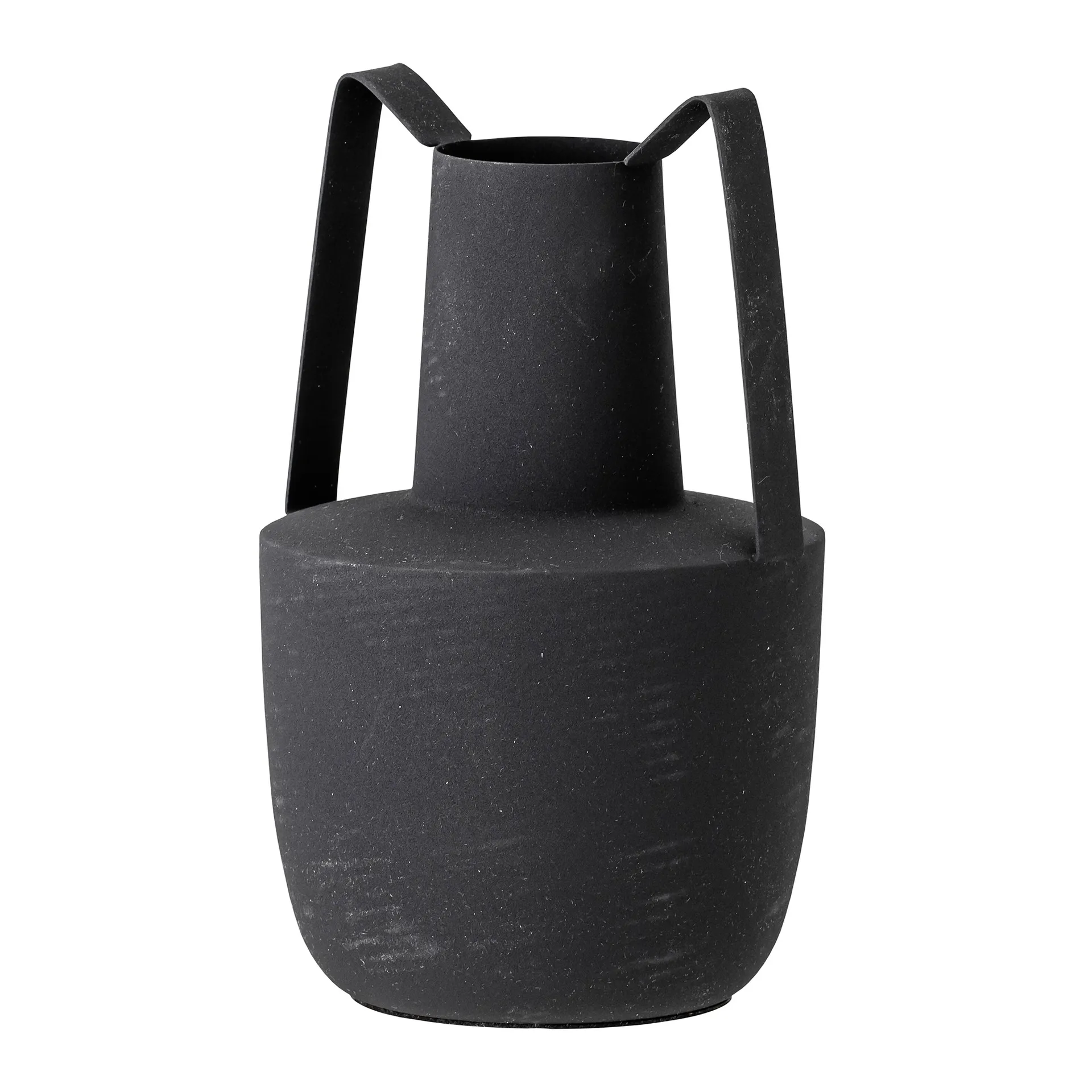 Bloomingville metallvase med hank 20,5 cm, Svart Bloomingville