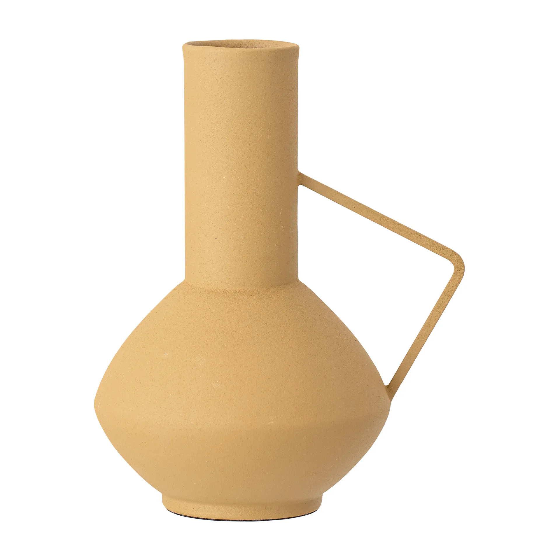Bloomingville metallvase med hank 21 cm, Gul Bloomingville