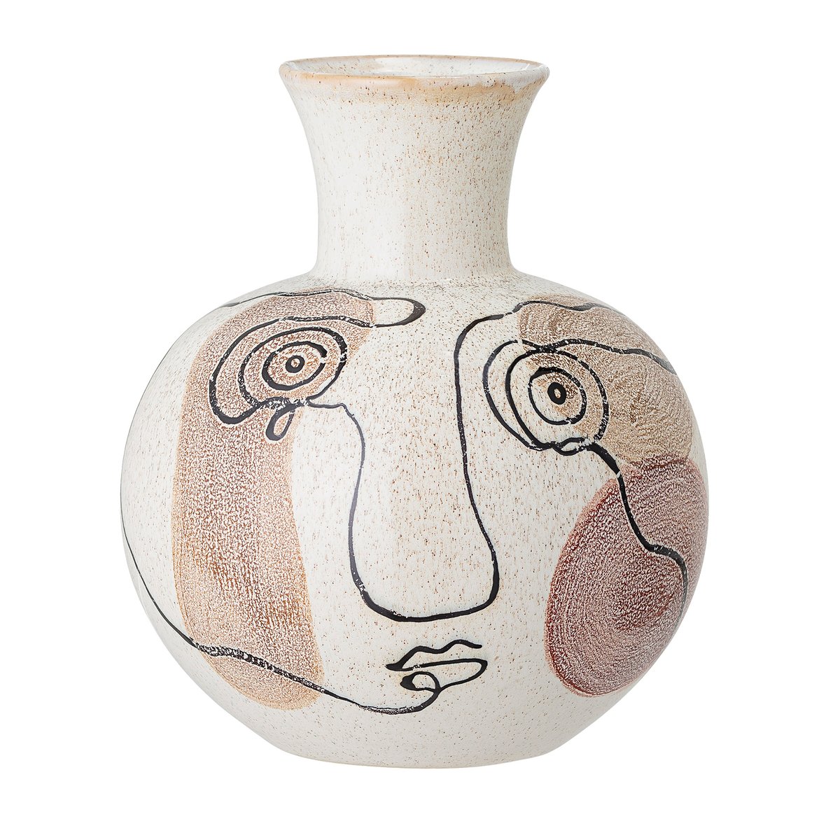 Bloomingville Bloomingville vase håndmalt 22,5 cm Hvit