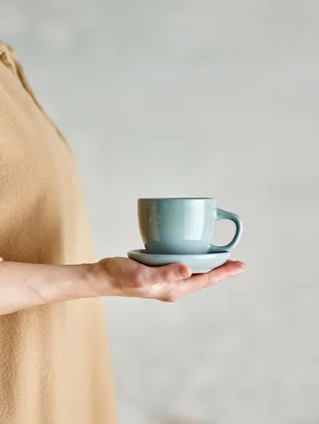 Brenta kopp med skål 4-pakning - Blå - Bloomingville