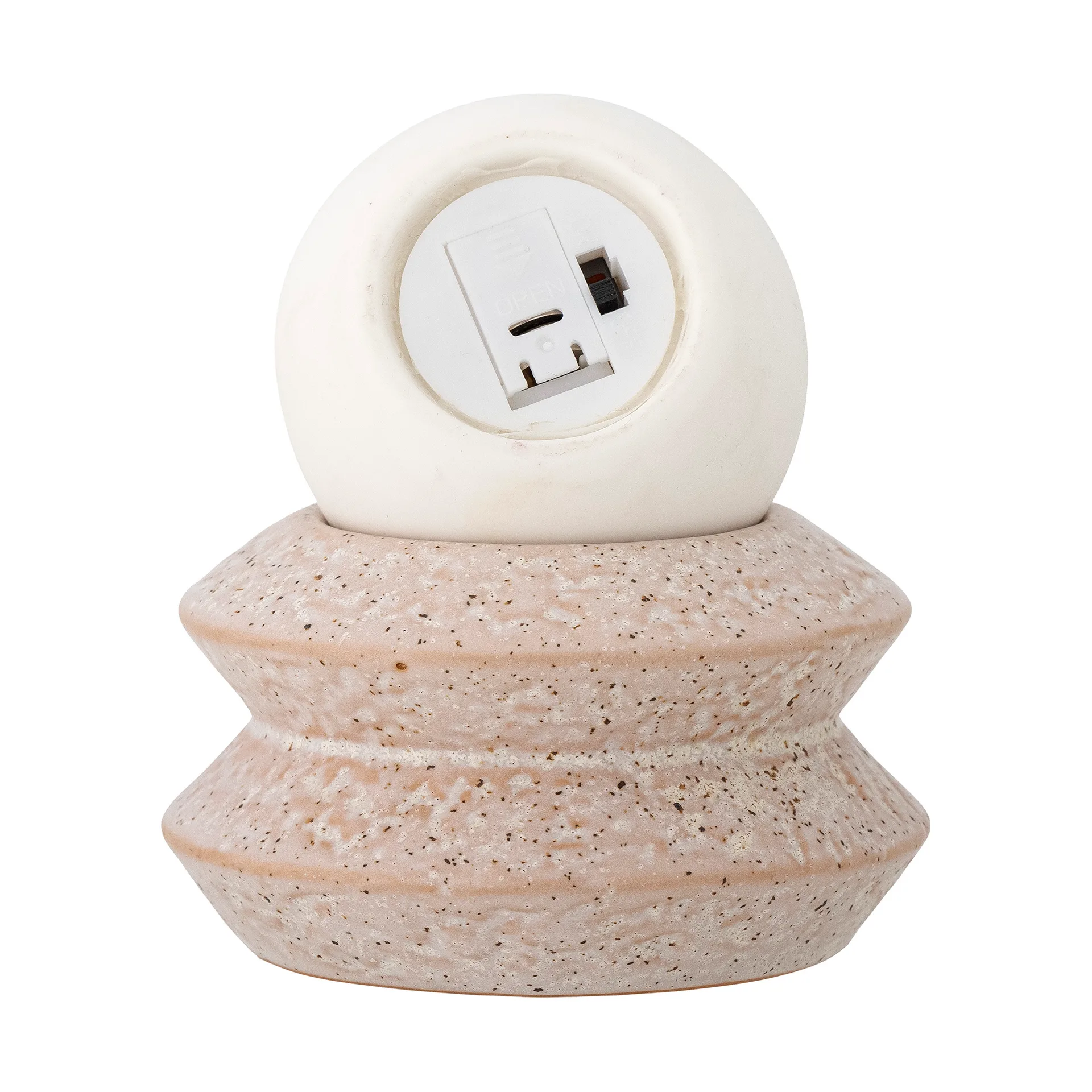 Capella bærbar bordlampe Ø10x11 cm, White double Bloomingville