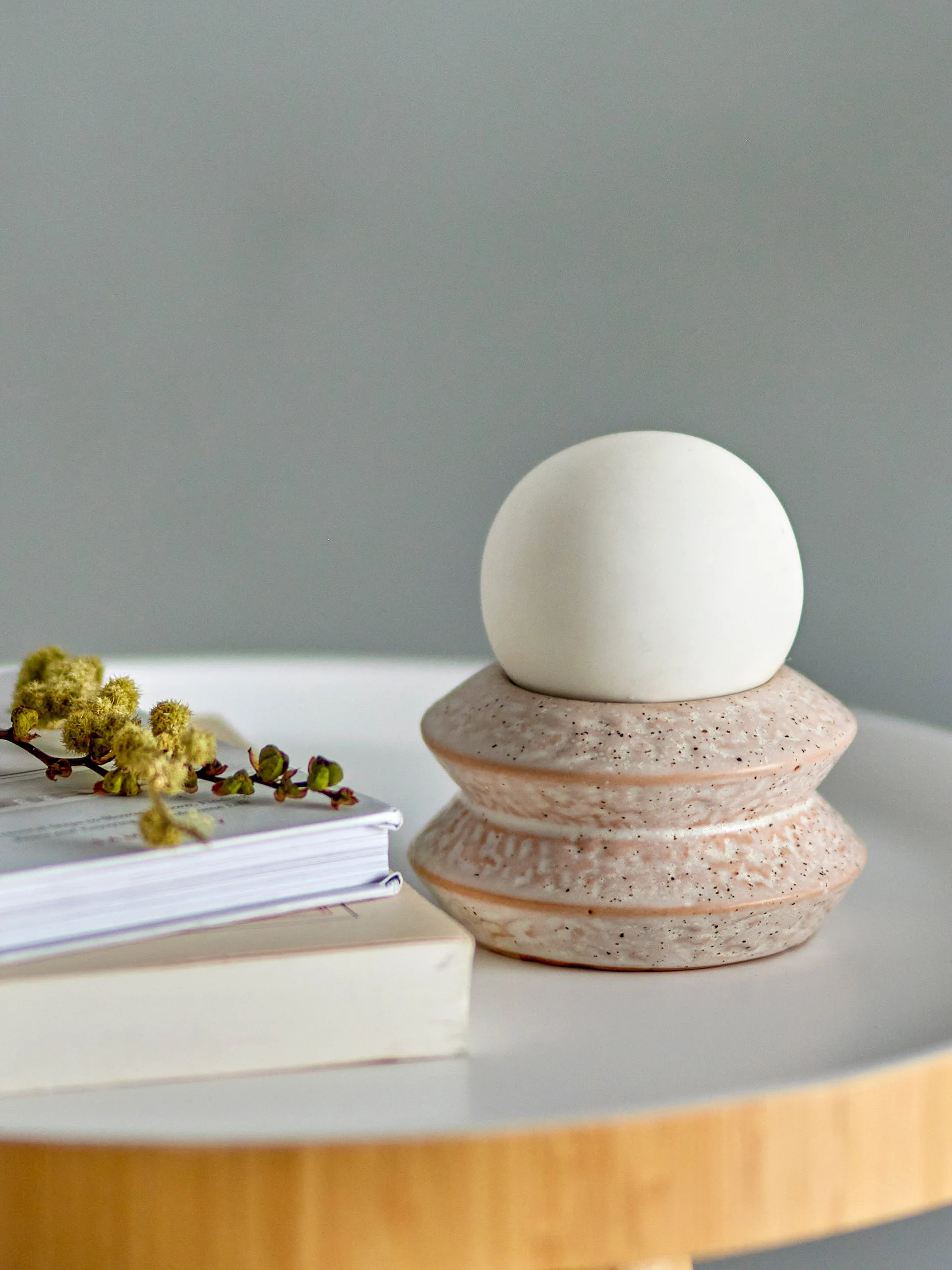 Capella bærbar bordlampe Ø10x11 cm, White double Bloomingville