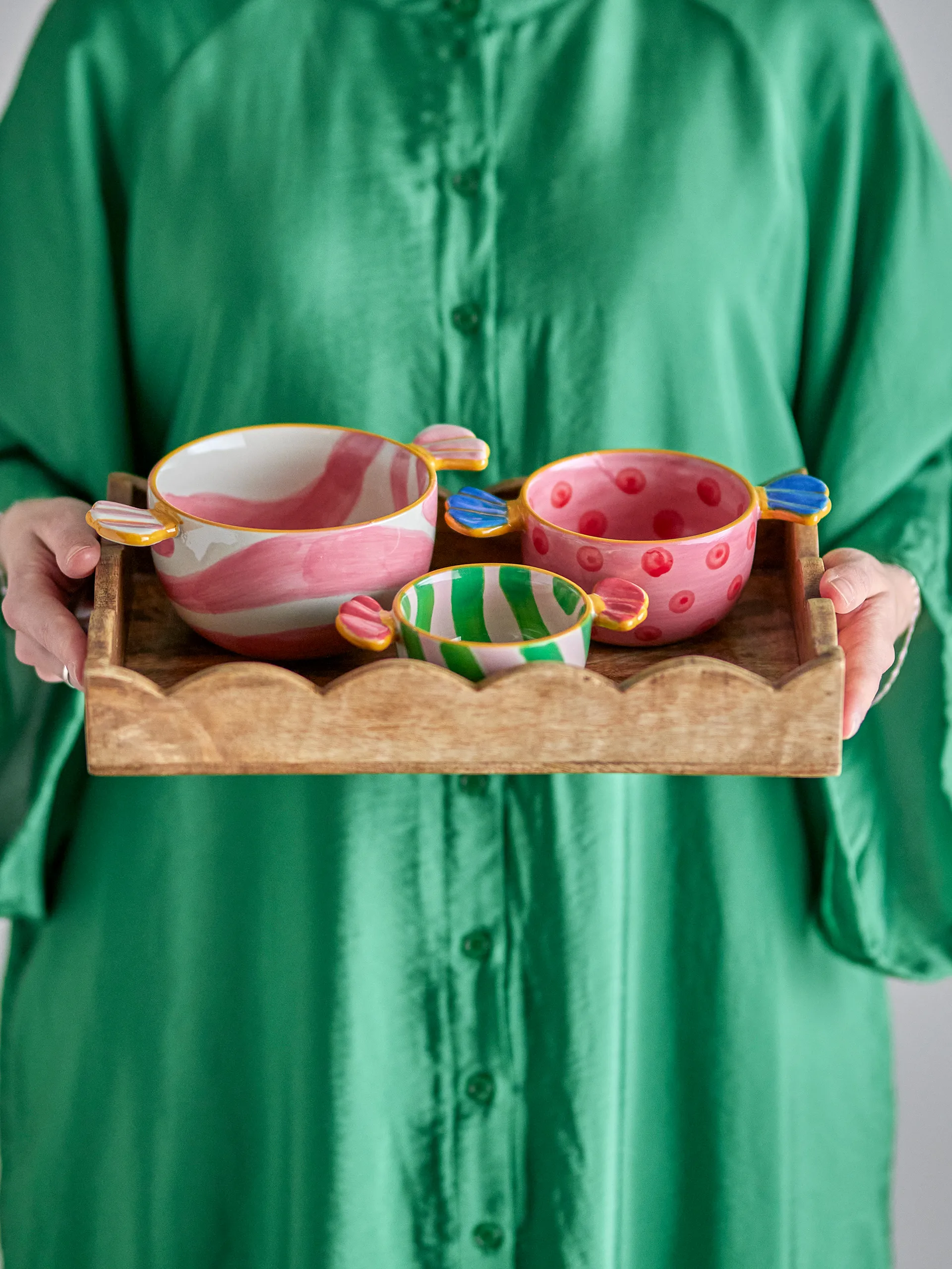 Caramella skåler 3 deler, Rosa Bloomingville