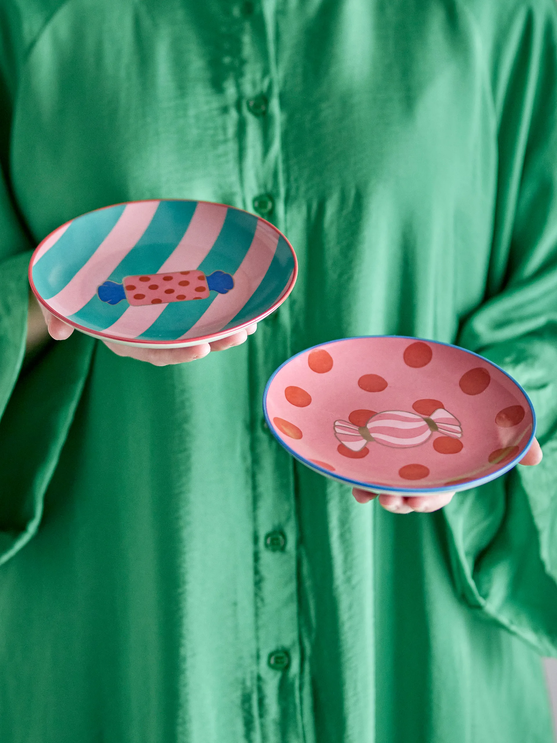 Caramella tallerken Ø16 cm 2 deler, Rosa Bloomingville