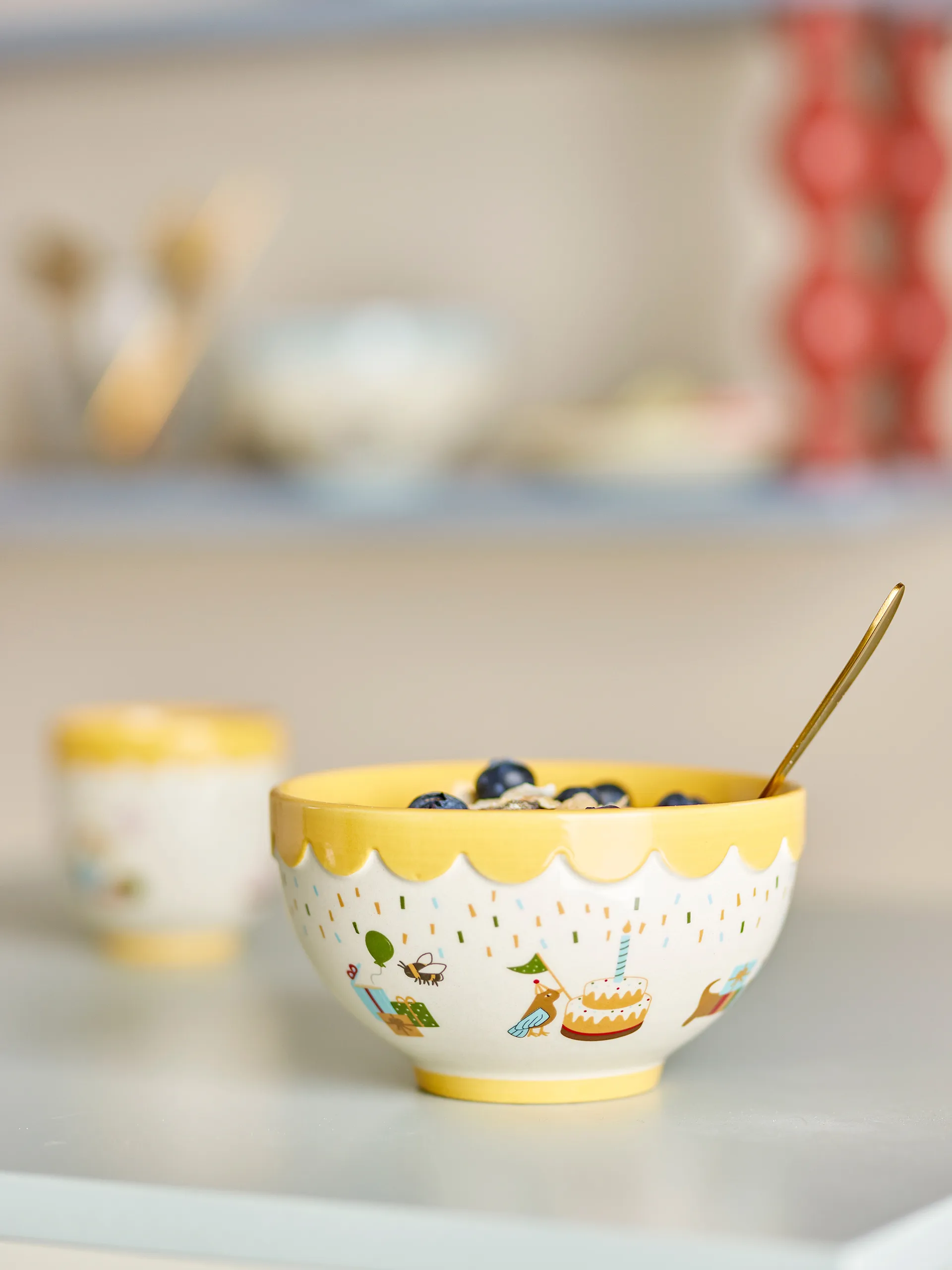 Celebrate bolle Ø13,5 cm, Gul Bloomingville