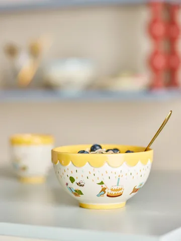 Celebrate bolle Ø13,5 cm - Gul - Bloomingville