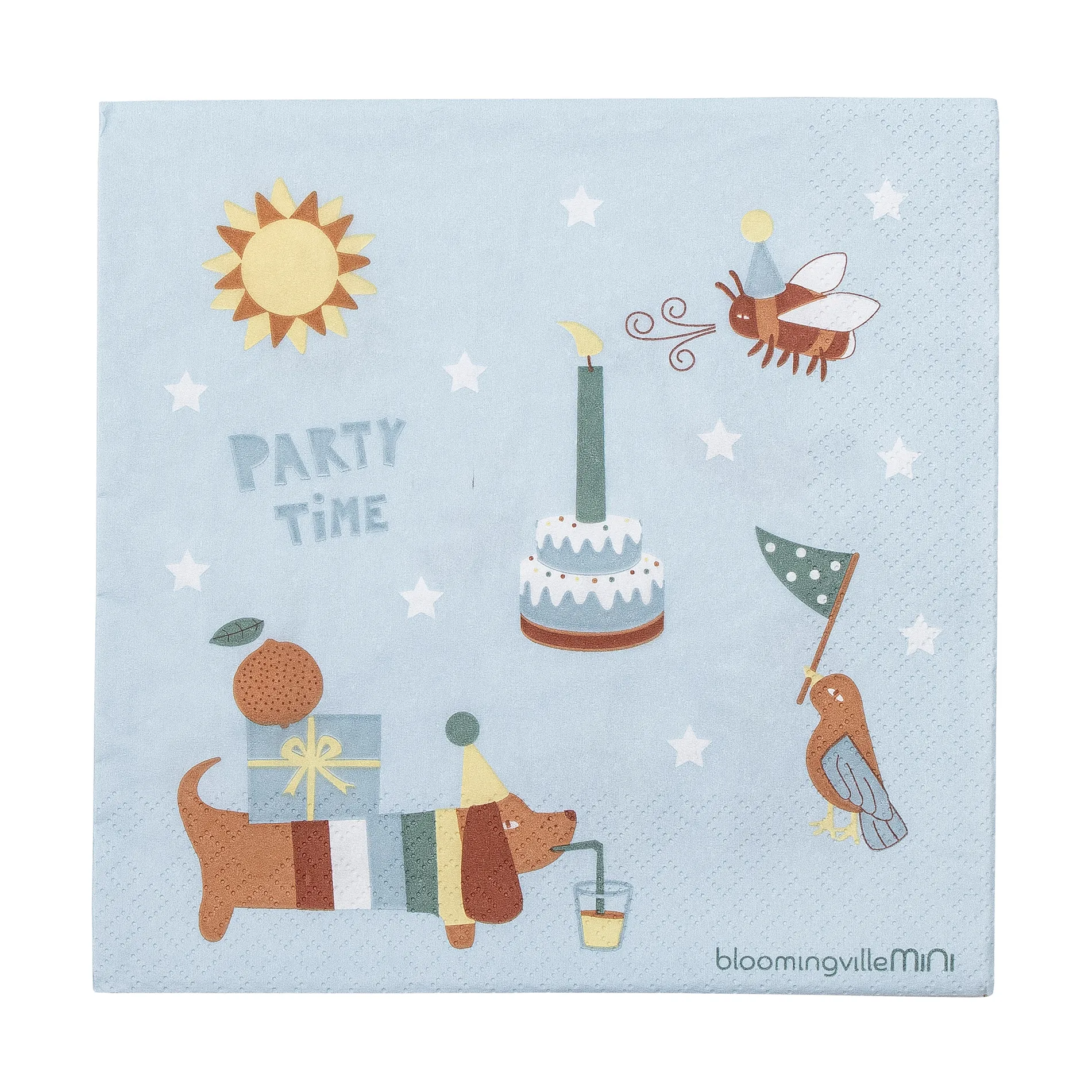 Charlie serviett 33x33 cm 20-pakning, Blue Bloomingville