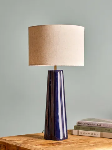 Cornelie bordlampe - Blue, Ø30 cm - Bloomingville