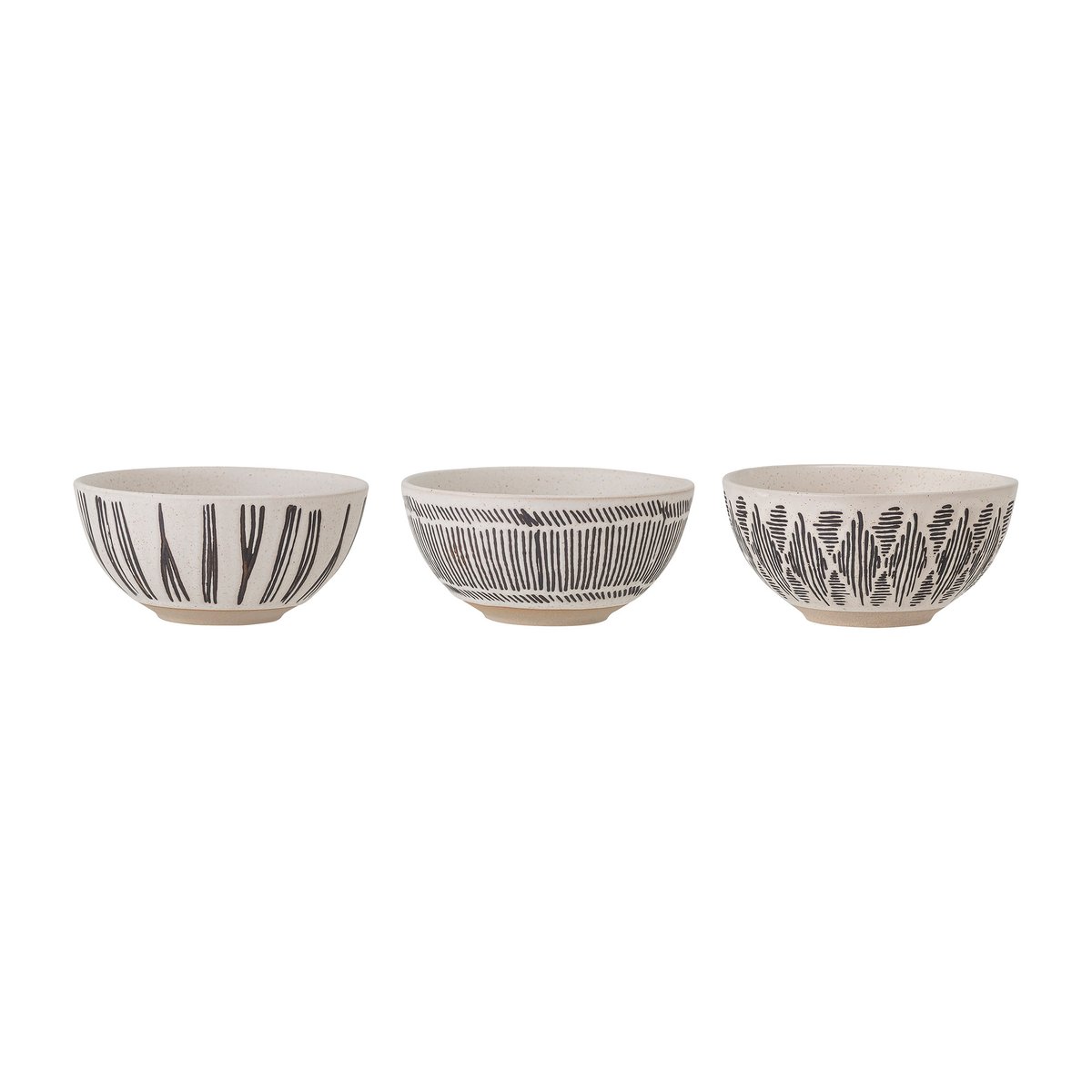 Bloomingville Eliana skål Ø 11,5 cm 3 deler Sort