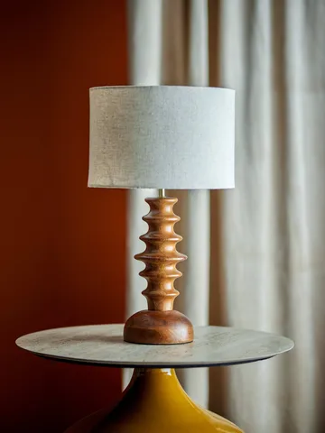 Elinora bordlampe - Brown, Ø30 cm - Bloomingville