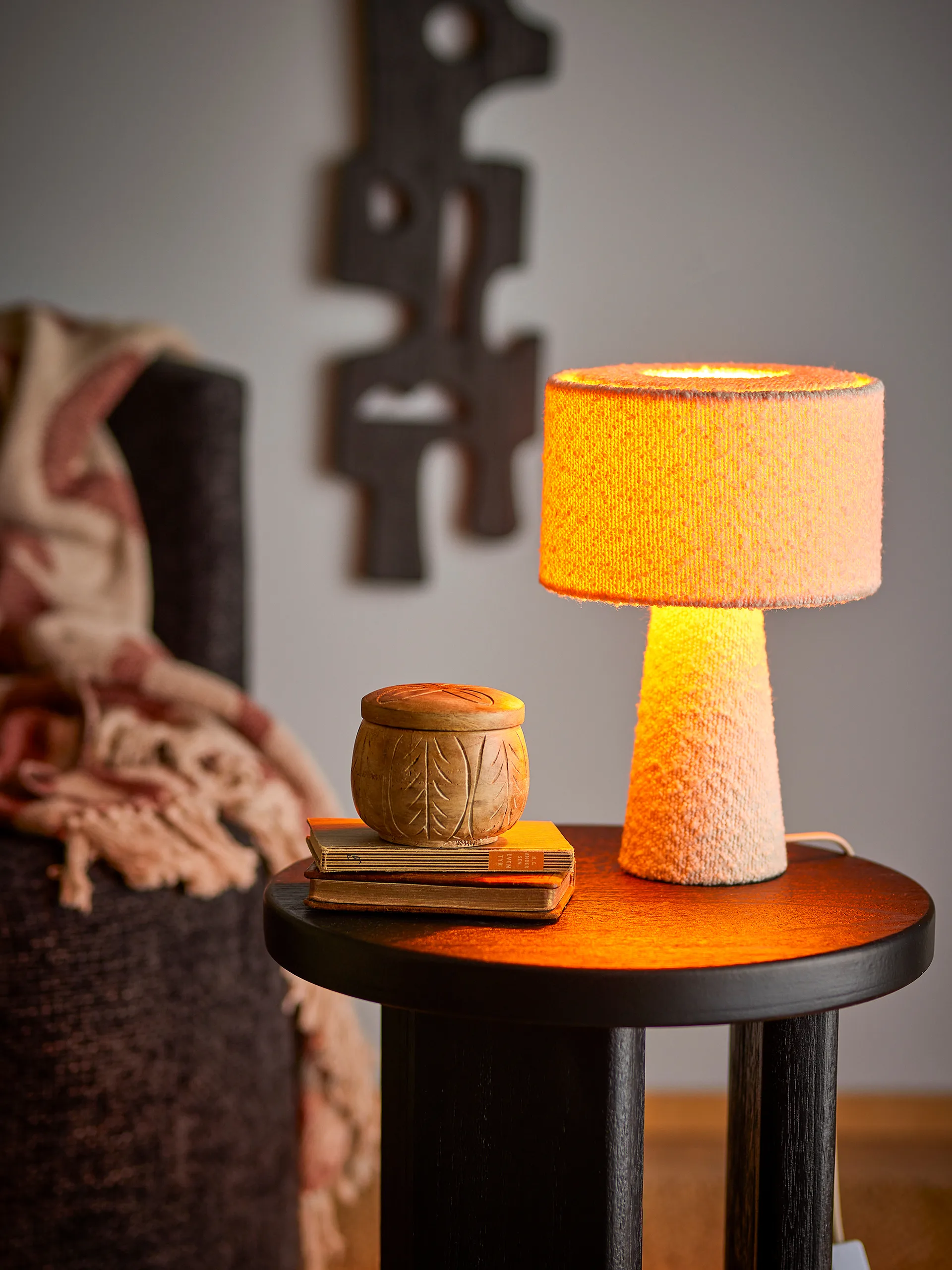 Emmie bordlampe Ø 20 cm, Hvit Bloomingville