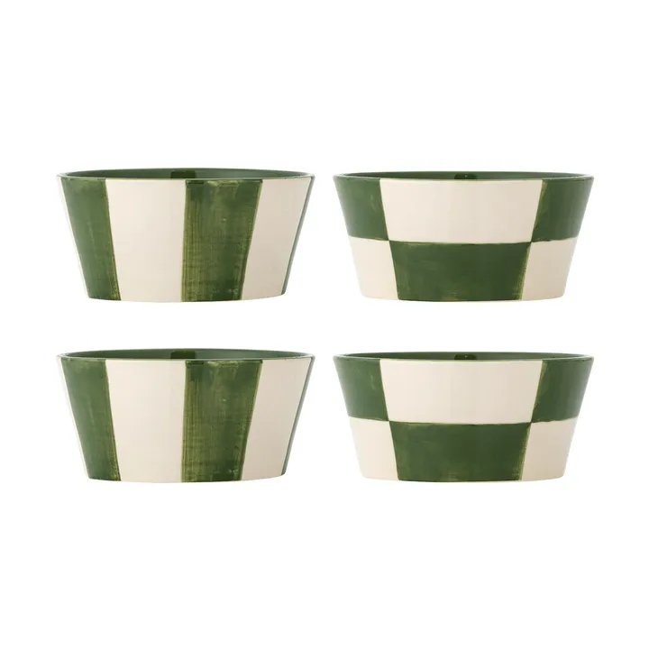 Floki skål - Green, 4 deler - Bloomingville