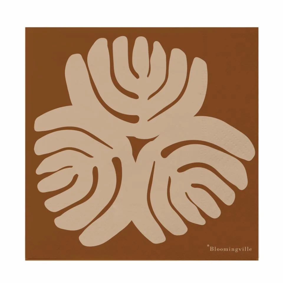 Gritt servietter 20-pakning, Brun Bloomingville