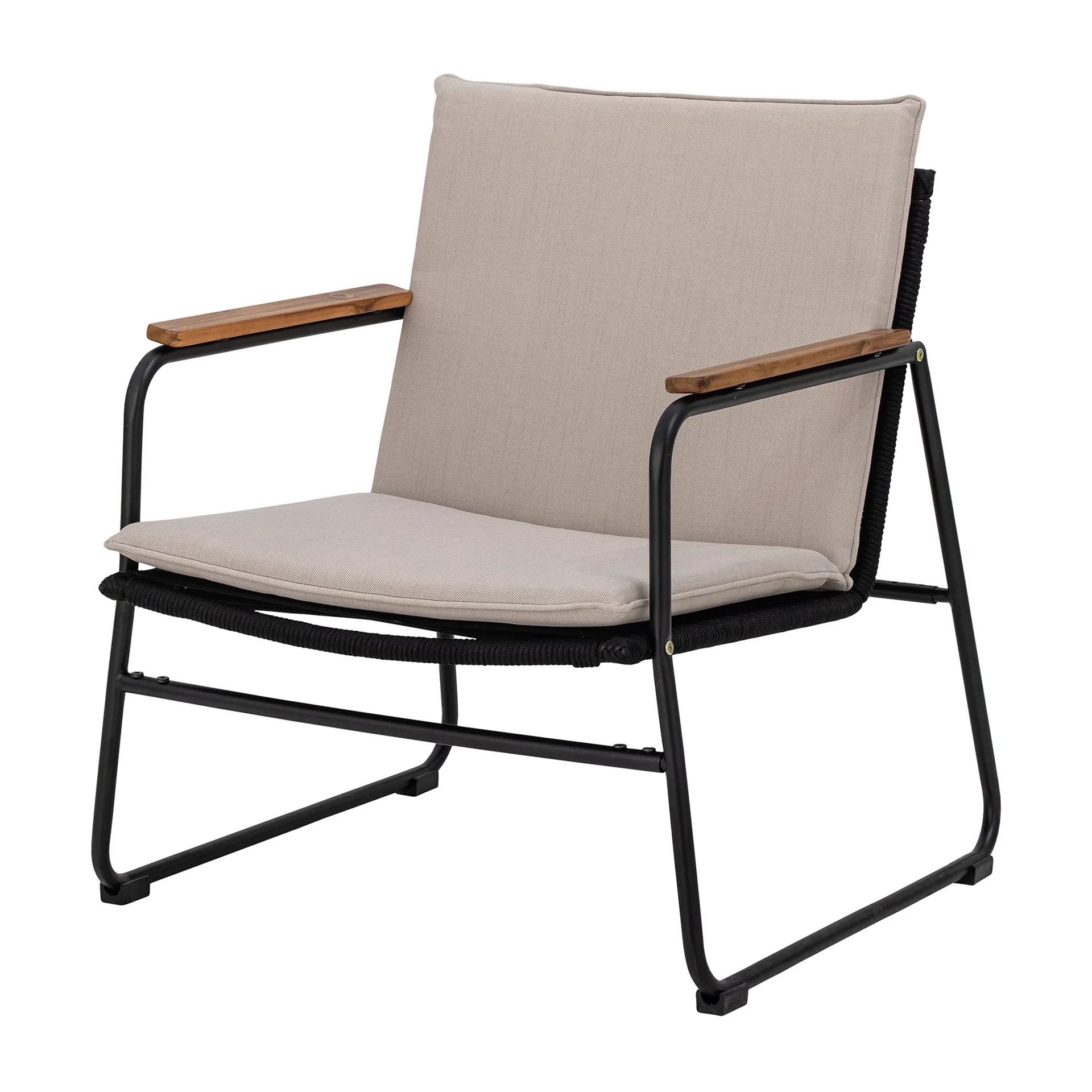 Hampton loungestol 68 x 71 x 76 cm, Sort-beige Bloomingville