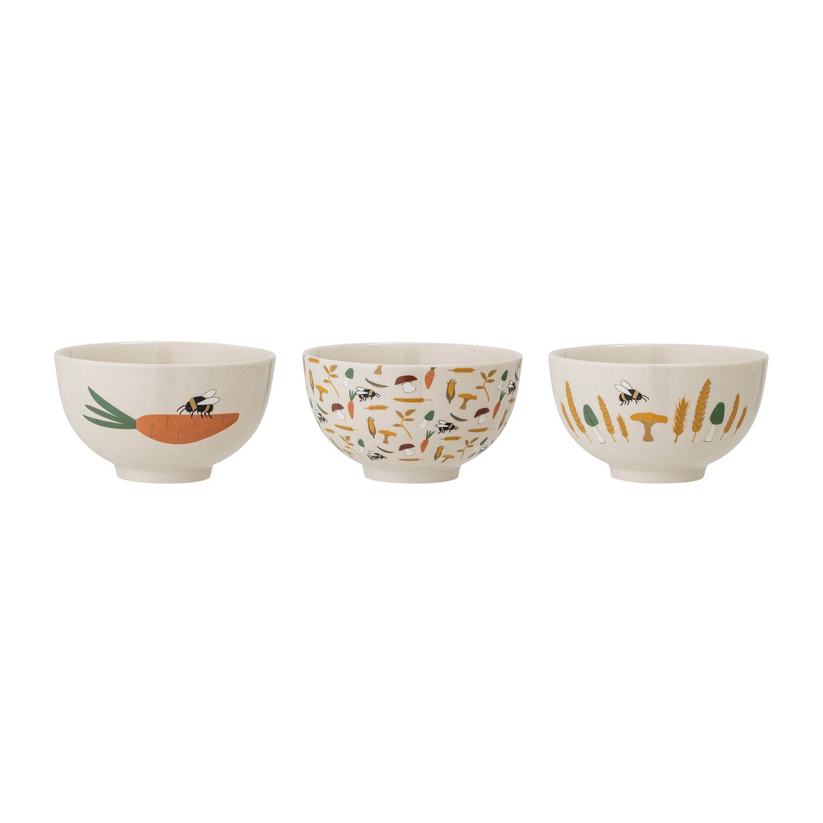 Bloomingville Harvest skål Ø 11,5 cm 3 deler Natur