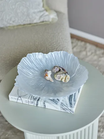 Iani skål glass Ø26 cm - Hvit - Bloomingville