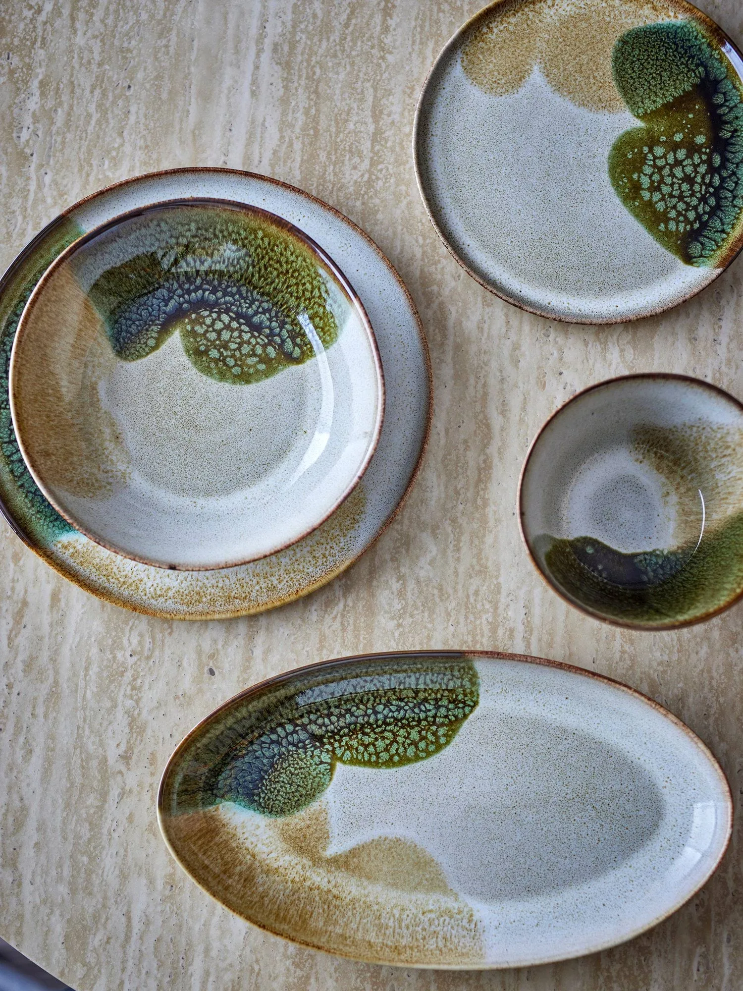 Jules serveringsfat, Green, 33,5x18,5 cm Bloomingville