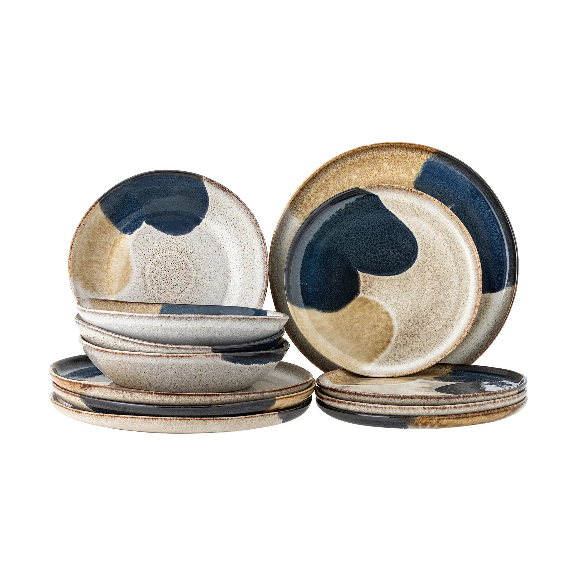 Jules servisset 12 deler, Grå Bloomingville