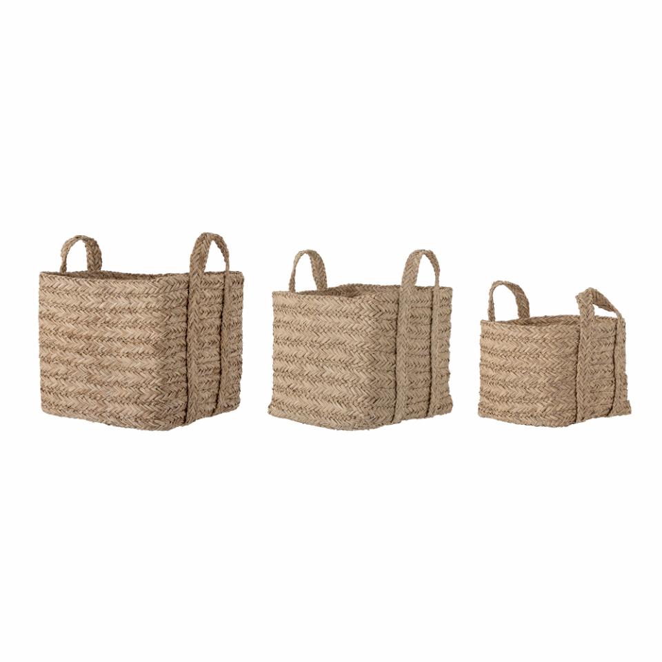 Bloomingville Kayes kurv 3-pakning Brun