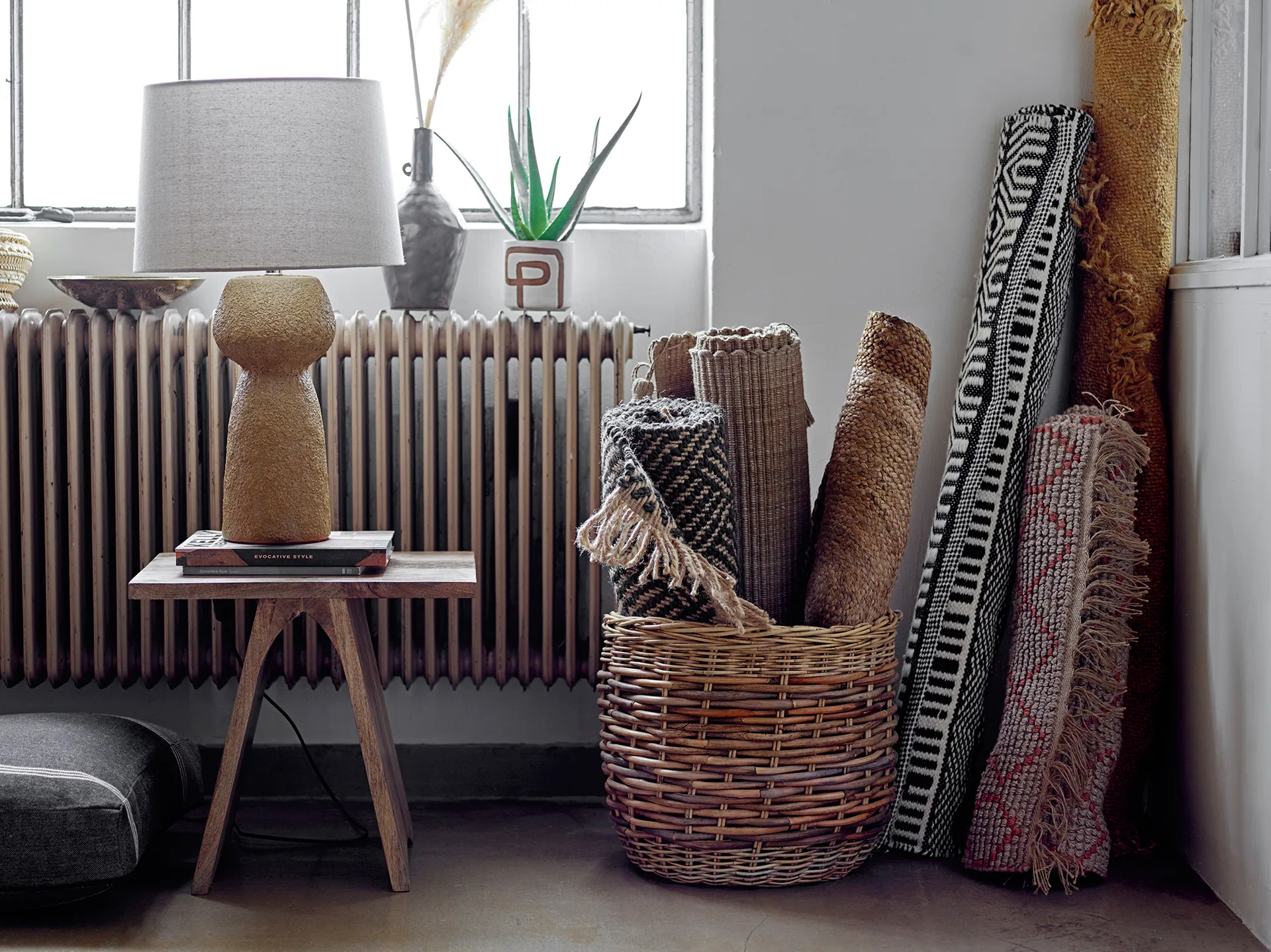 Lalou oppbevaringskurv 2 deler, Brun Bloomingville