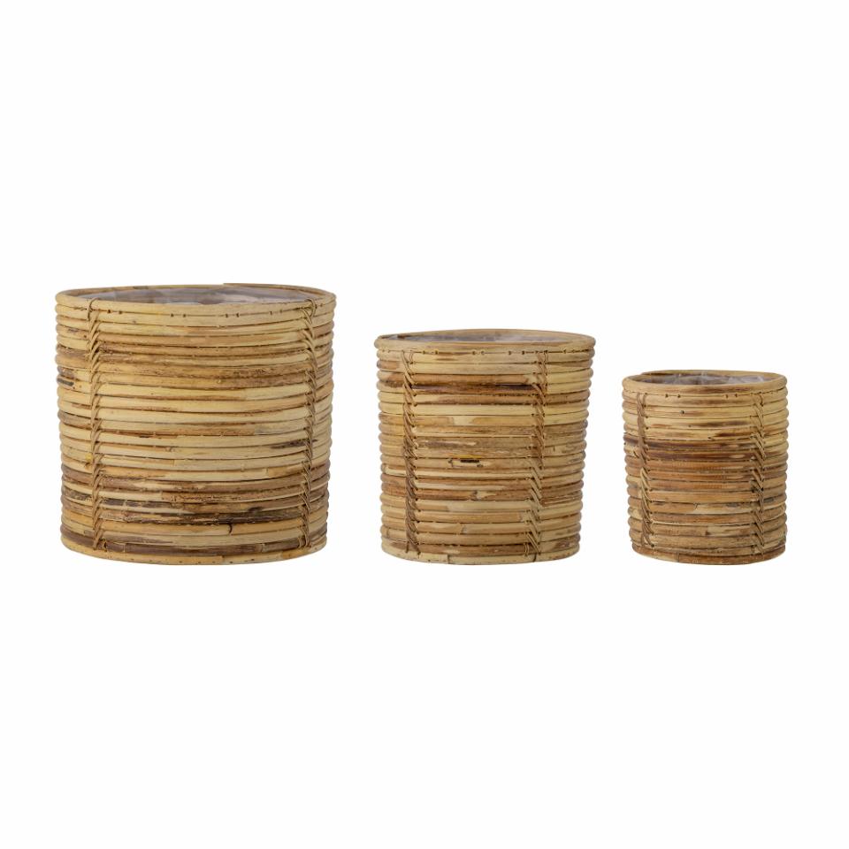 Bloomingville Linoa kurv 3-pakning Brun
