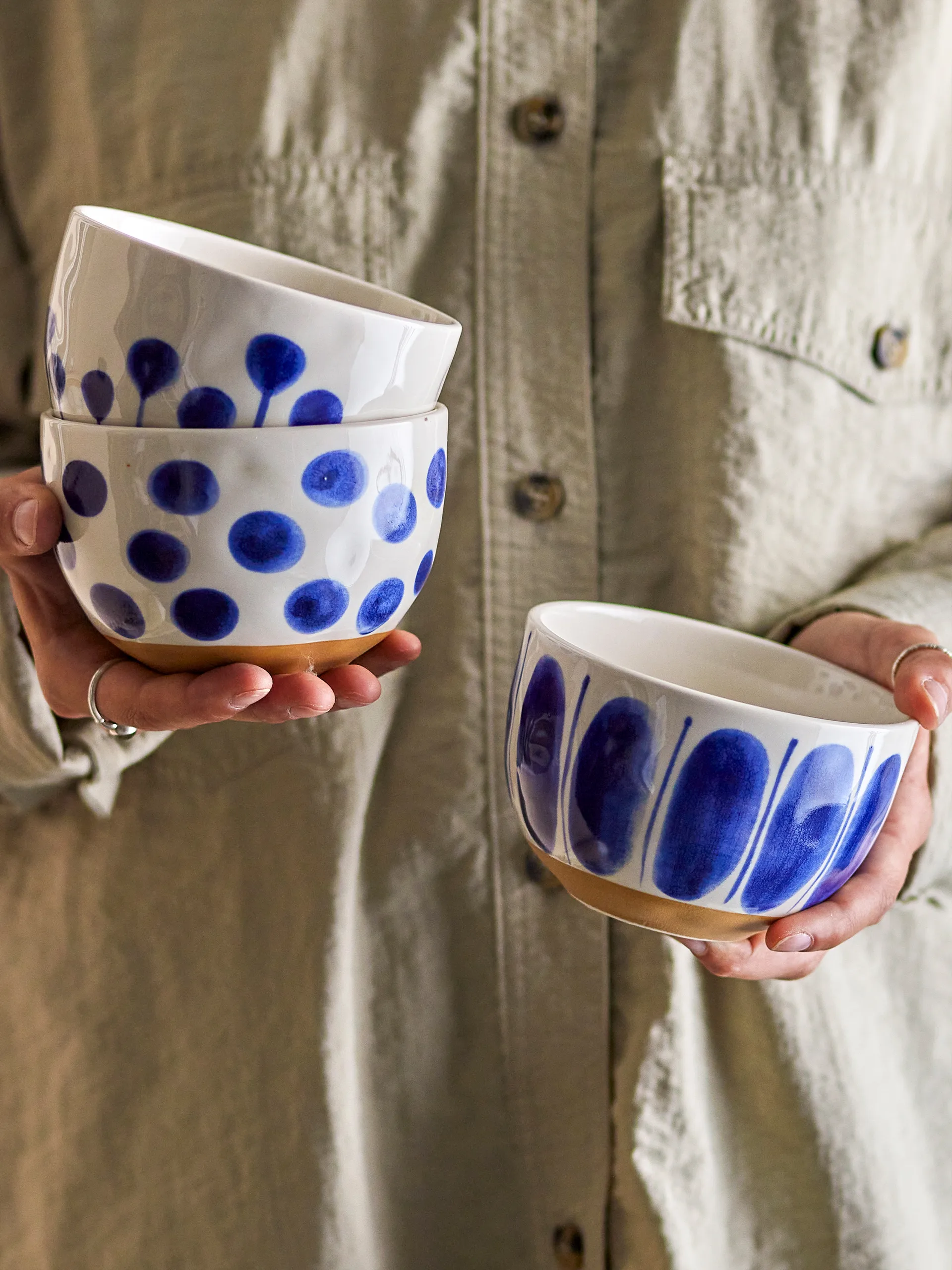 Linora bolle 58 cl 3 deler, Blå Bloomingville