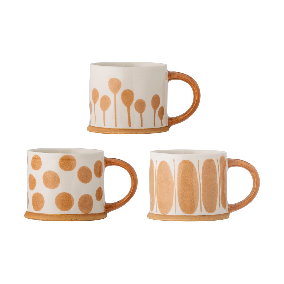Bloomingville Linora krus 45 cl 3 stk. Hvit-brun