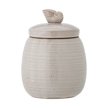 Mahlet boks med lokk Ø11x14 cm - Natural stoneware - Bloomingville