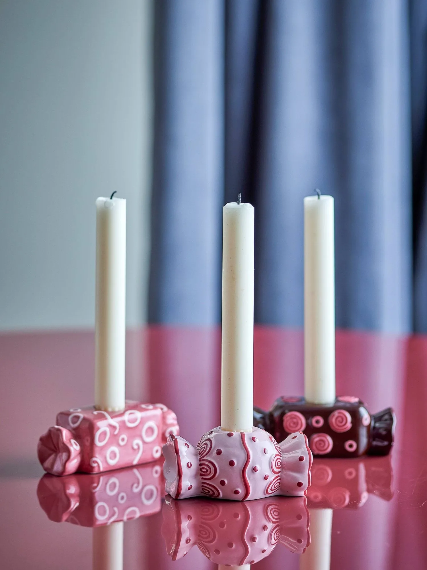 Maiano lysestake, Rose, 3 deler, 12 cm Bloomingville
