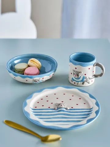 Mille servisesett - Katter, 3 deler - Bloomingville